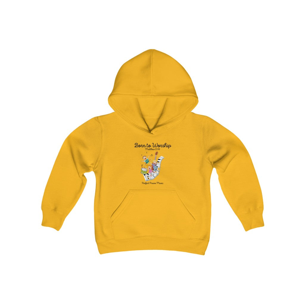 &quot;Born to Worship&quot; Youth Hooded Sweatshirt