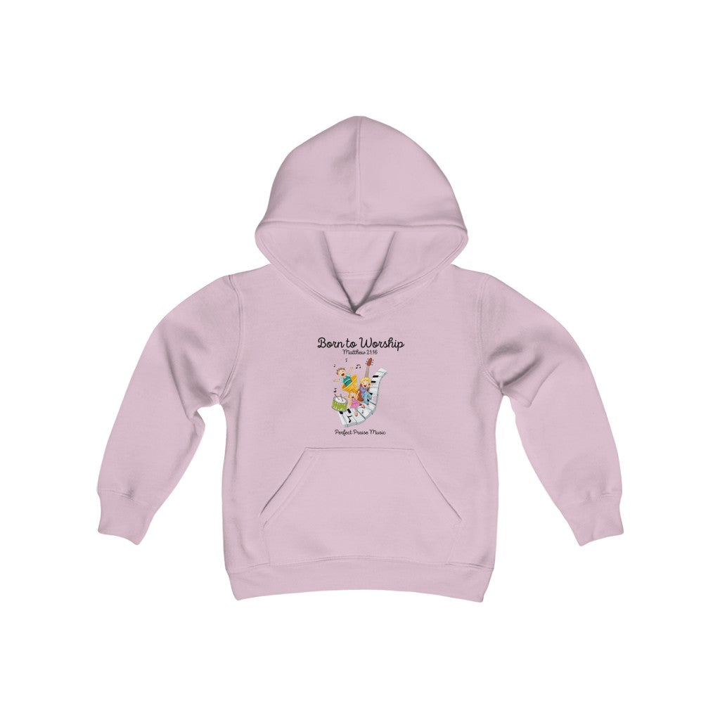 &quot;Born to Worship&quot; Youth Hooded Sweatshirt