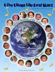 Our Give Them the Best Start Prenatal Study Manual has 173 pages packed full of charts, music research, songs, chants, rhymes, massages and more. This book is a must read for parents interested in permitting music to give their child the best start in life.